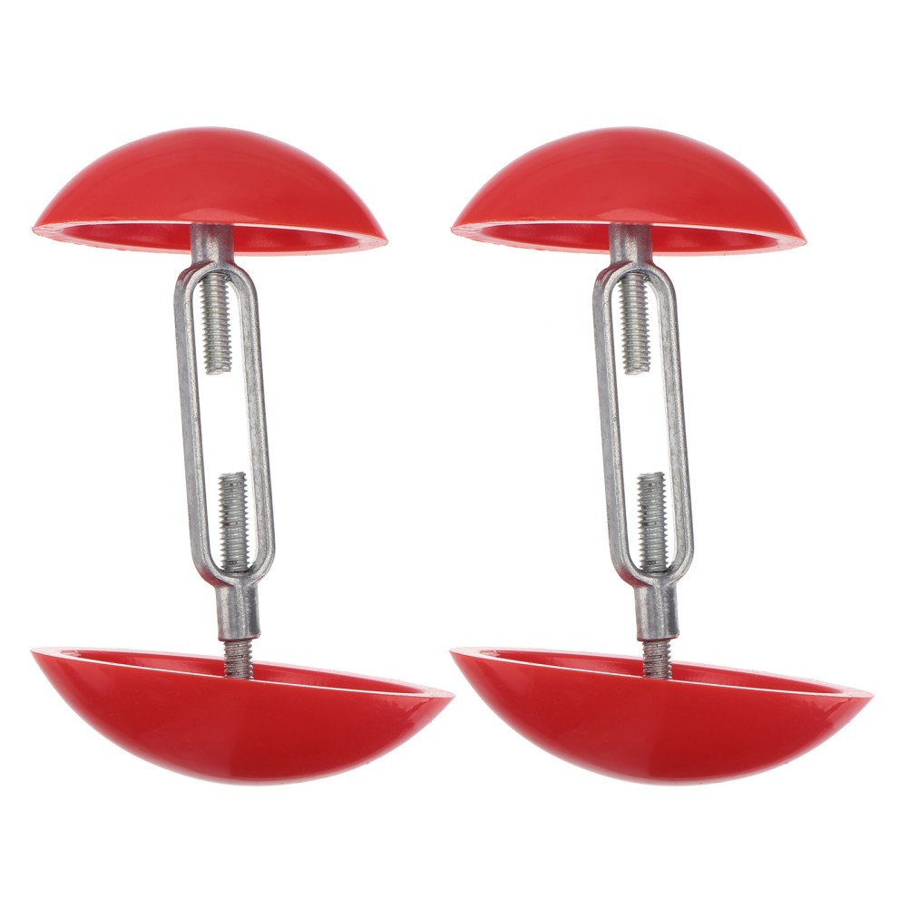 1Pair Adjustable Shoe Expander in Red ABS and Aluminum Material for Shoe Support