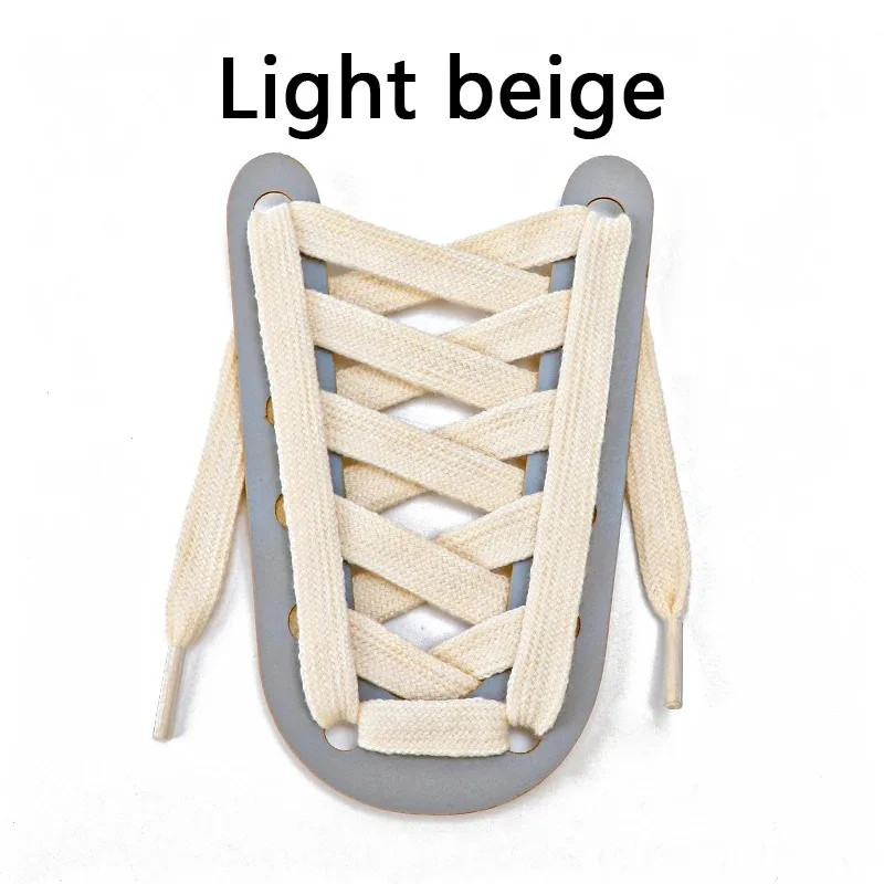 Double-layered polyester-cotton shoelaces 1cm Wide Flat High-quality shoelace Sn