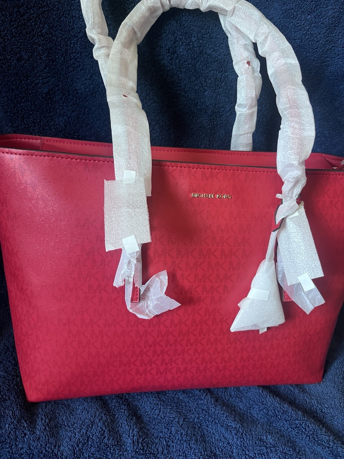 Michael Kors Jet Set Metallic Red Travel tote bag Large