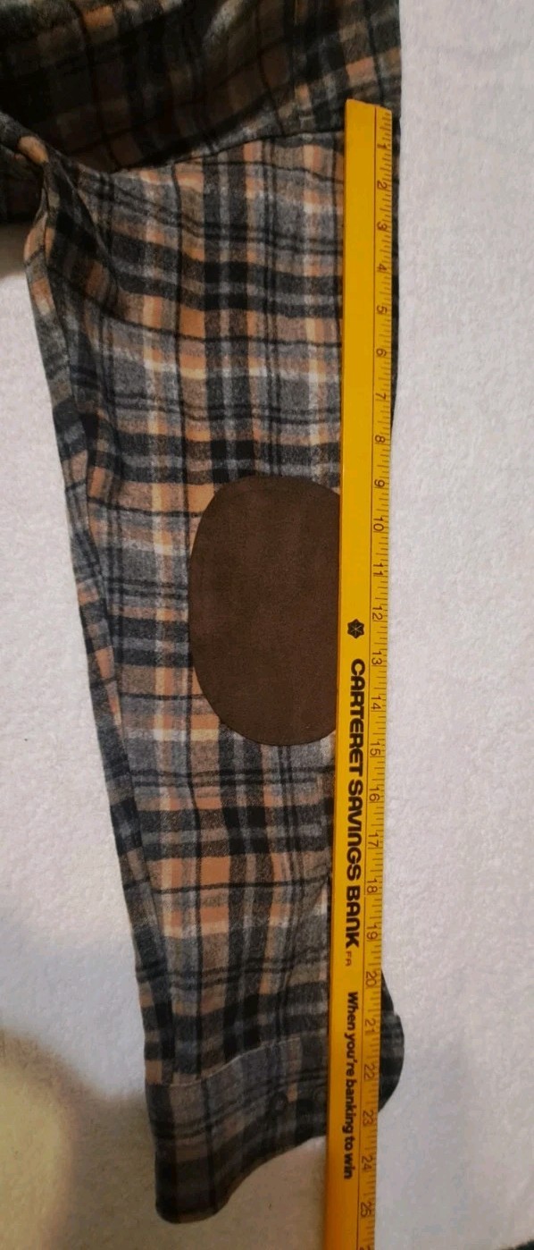 Pendleton Plaid Wool Shirt TRAIL Elbow Patches Medium