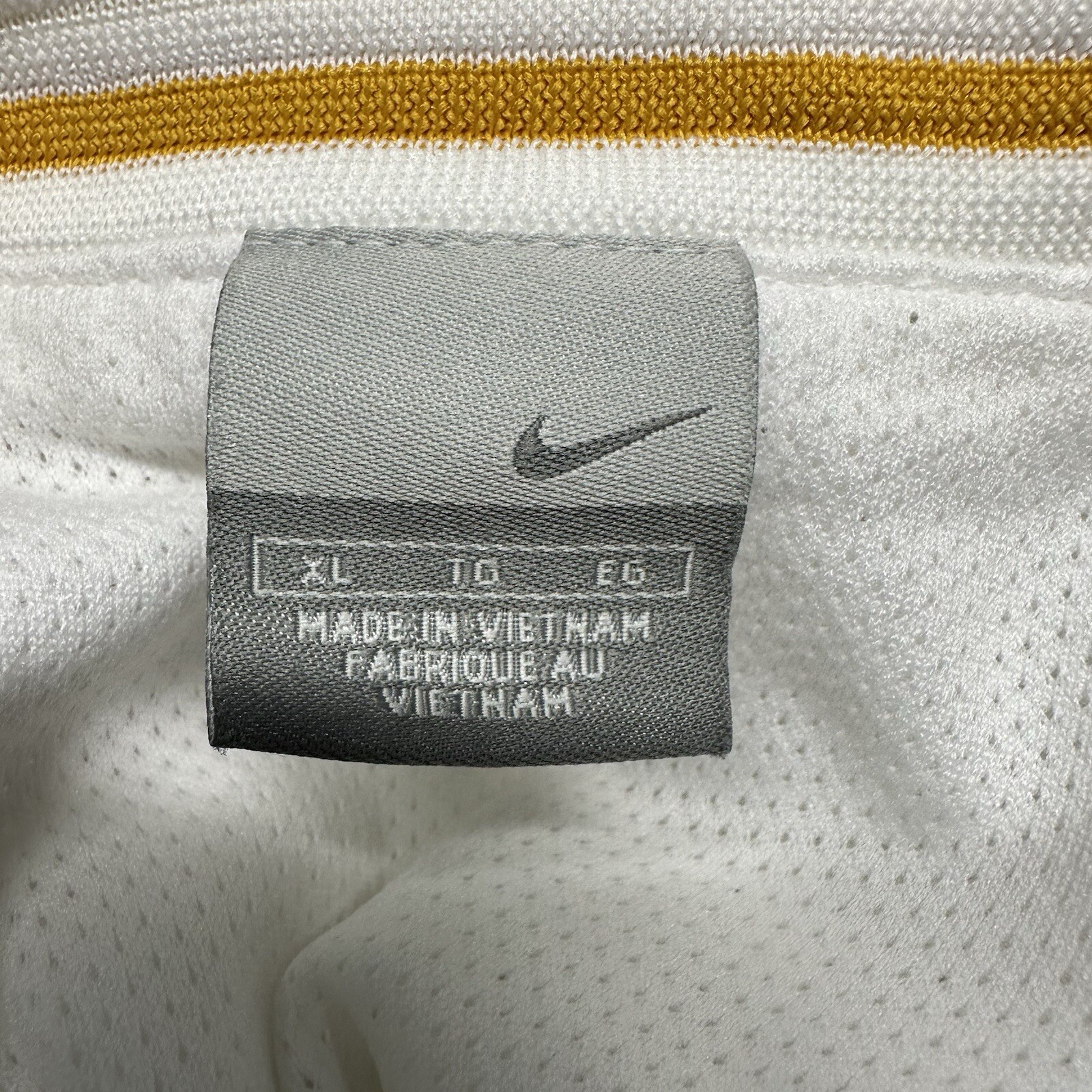 2003 Nike Jersey Rare Limited Edition White Orange Double Layer Mid Swoosh VTG