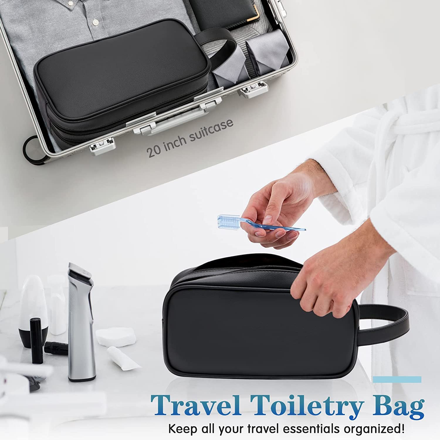 EnvÃ­o gratis Soft Pu Leather Zip Travel Neceser Para Hombre Ladies Supply To…
