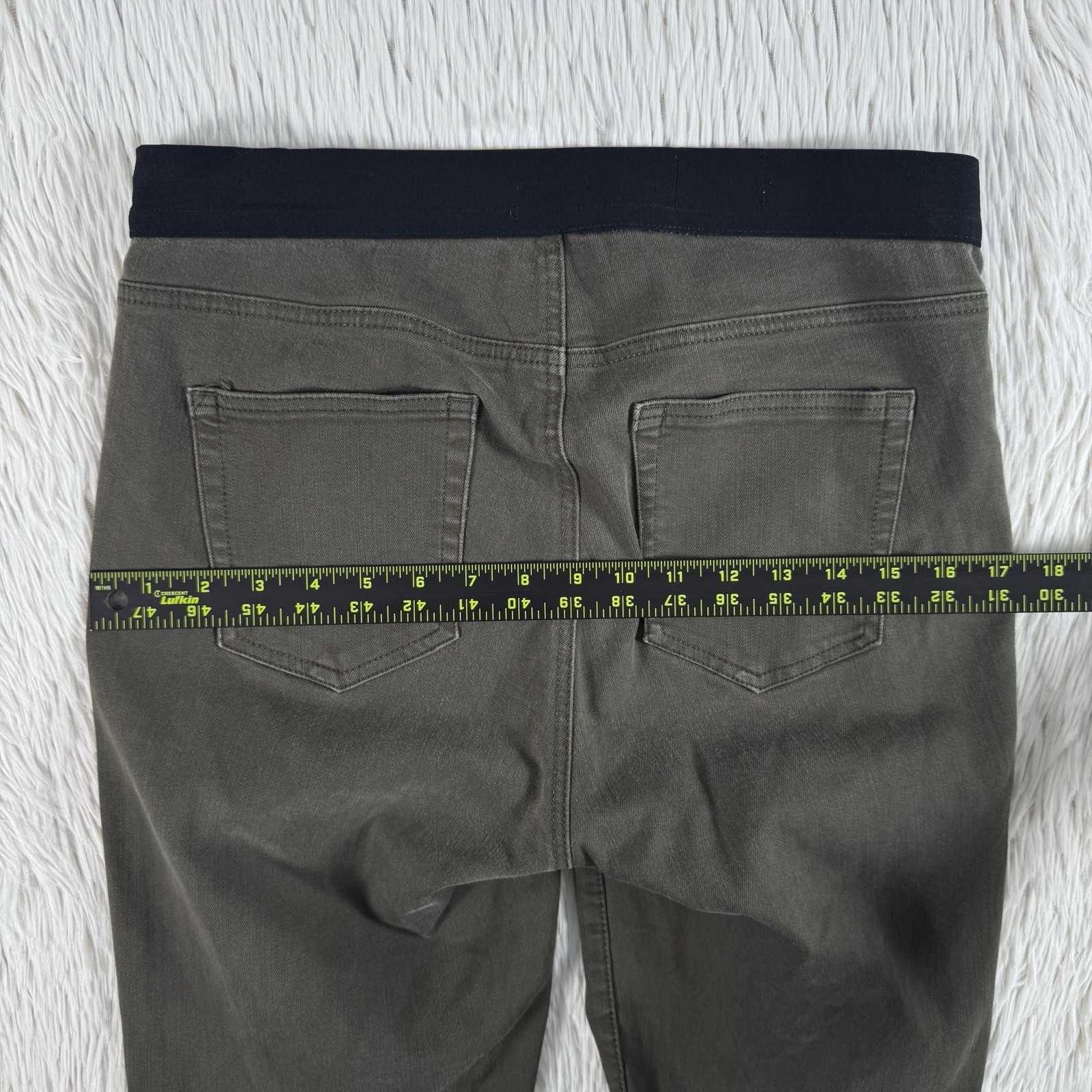 Gap 1969 Olive Green Resolution High-Rise Pull-On Legging Denim Jeans Women’s 30