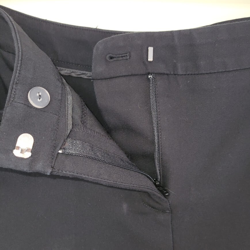 Chico’s Fabulously Slimming Cropped Pants Black Cotton Blend Woman’s Size L
