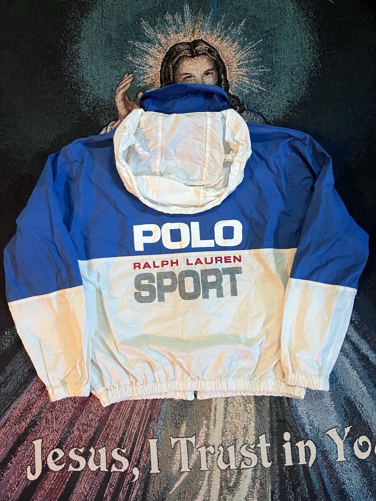 Vintage Polo Sport Light Jacket Spell Out 90s Large Excellent!
