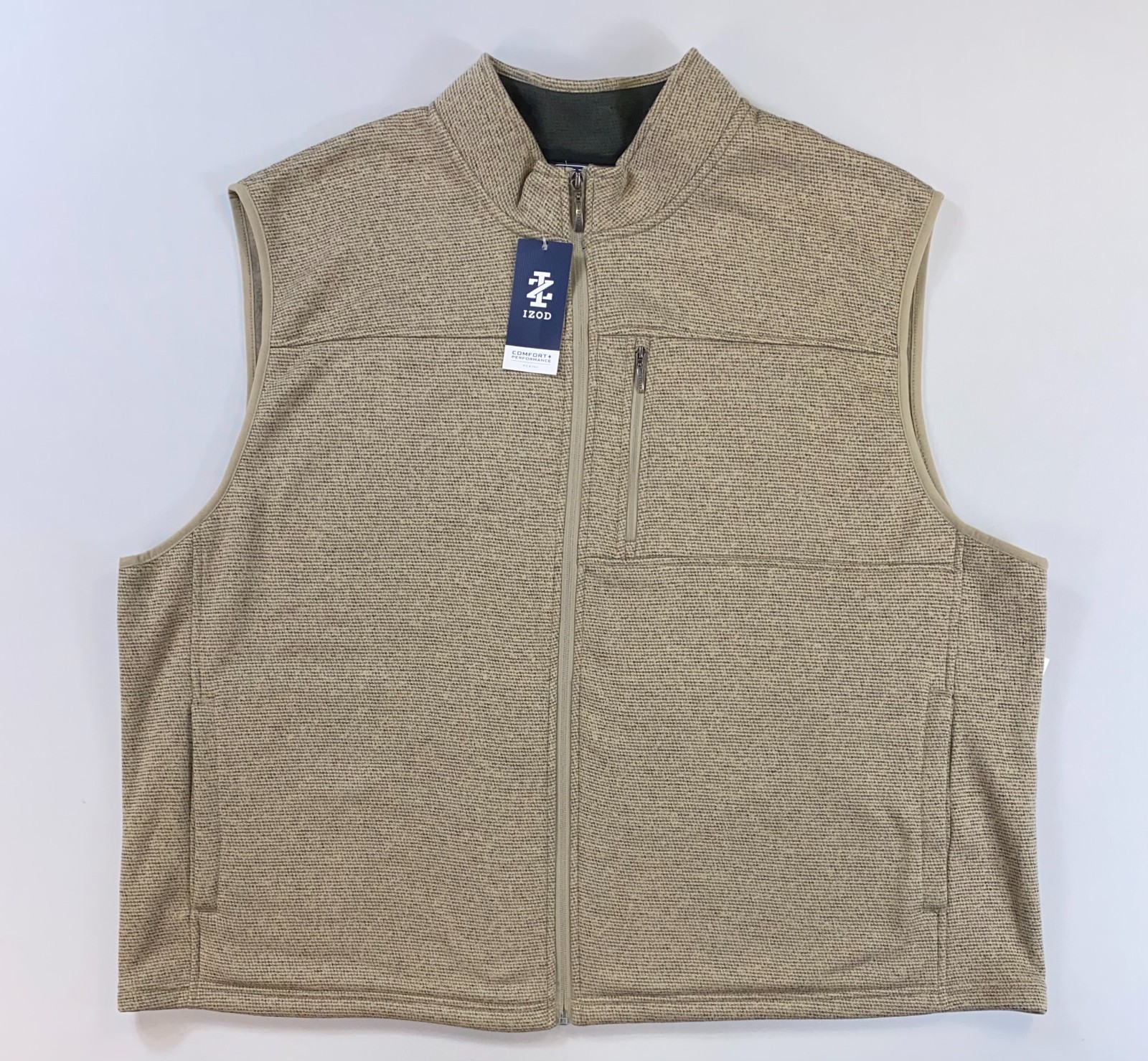 Men’s Izod Big & Tall Comfort Performance Fleece Lined Full Zip Vest