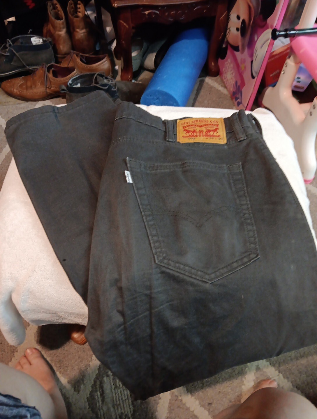 Levi’s Men’s 502 Series Dark Grey Jeans Size 38×30 (B7)