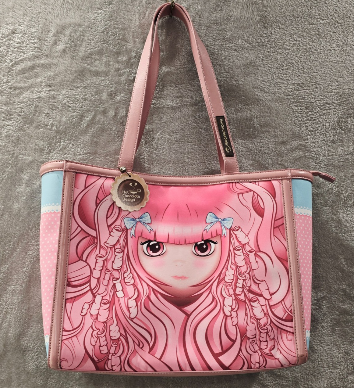 Hot Chocolate Design Anime Tote Bag 11.8″ x 13.7″ x 5.5″