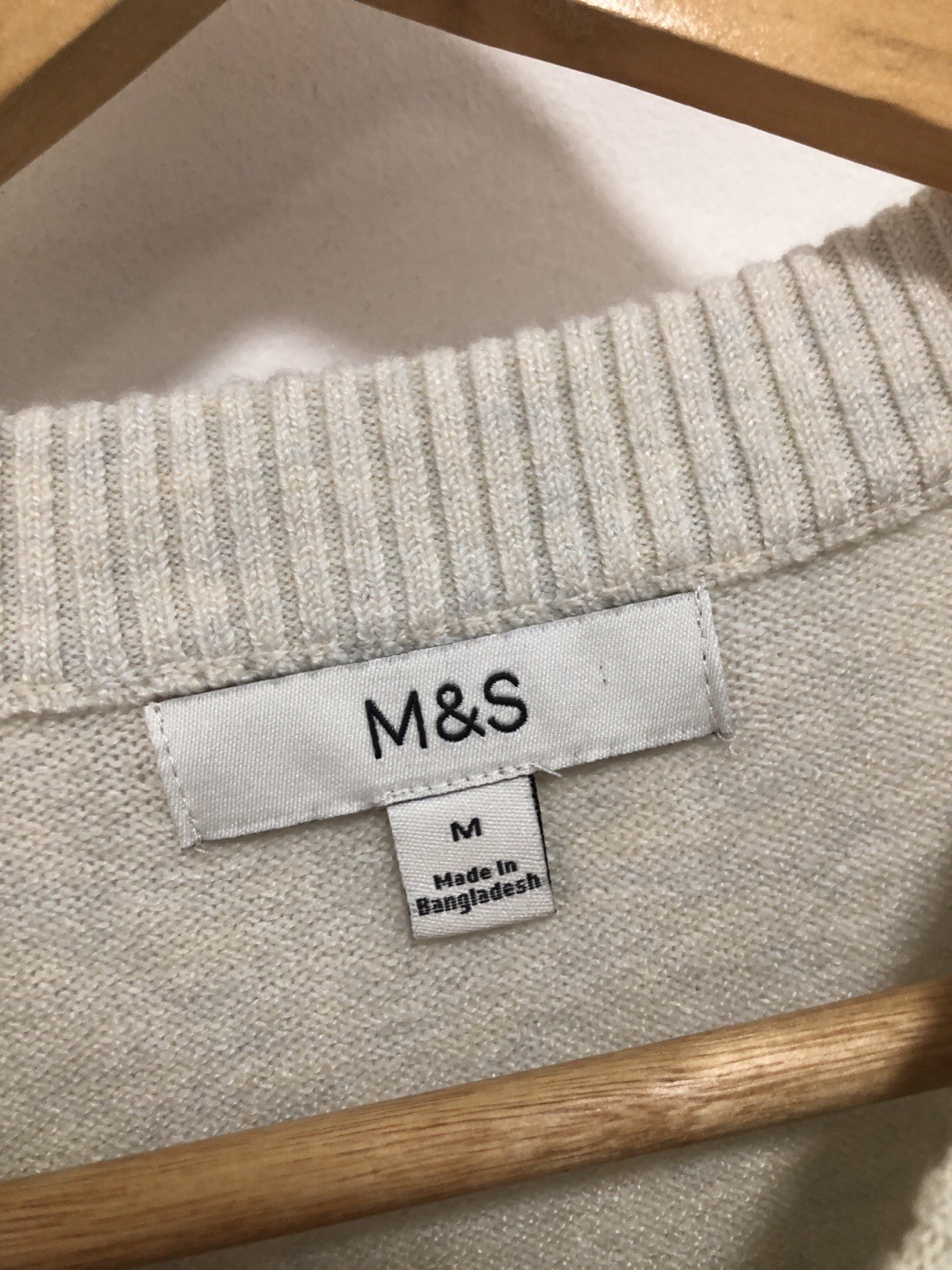 Marks & Spencer Fair Isle Jumper Size Medium Cream Sequin Yoke Soft Cozy Women’s