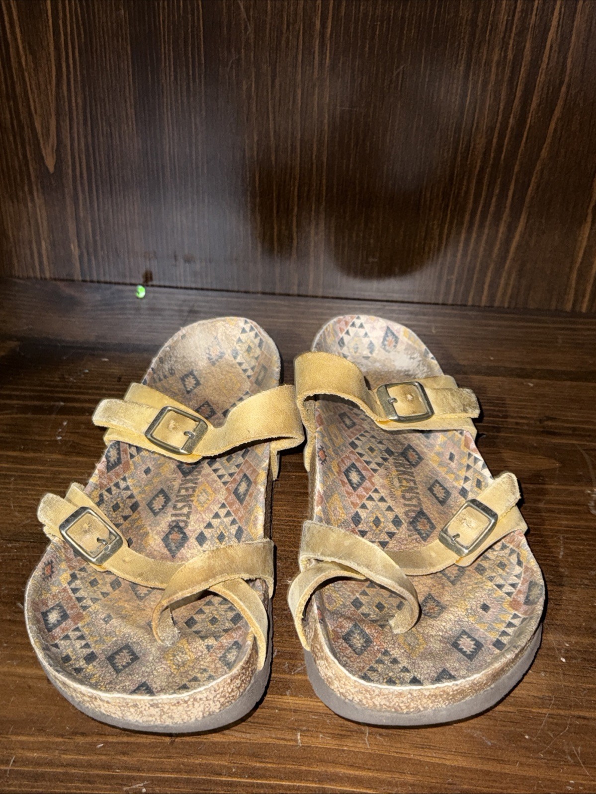 Birkenstock Mayari Ethno Ochre Oiled Leather Sandals 40