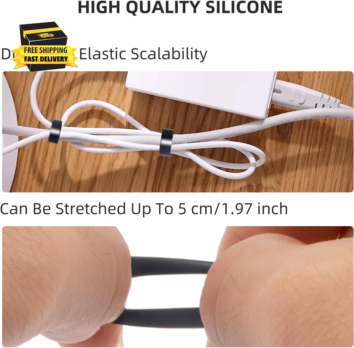 100 PCS Black Silicone Rubber Bands 0.5 Inch Small – Strong Heavy Duty Rubberban