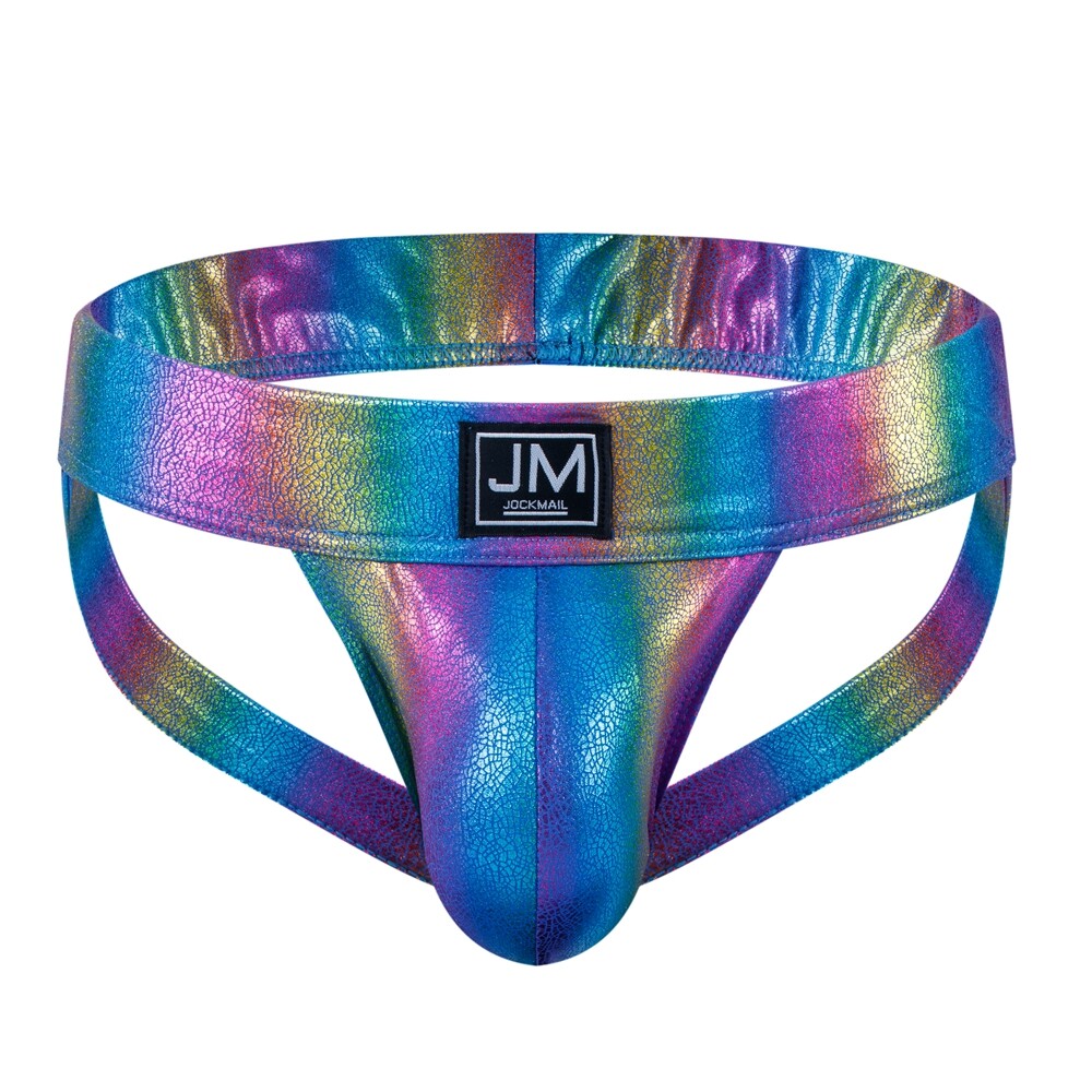 JOCKMAIL Men’s Soft PU Leather Sexy Briefs Jock Strap Sports Gay Pouch Underwear