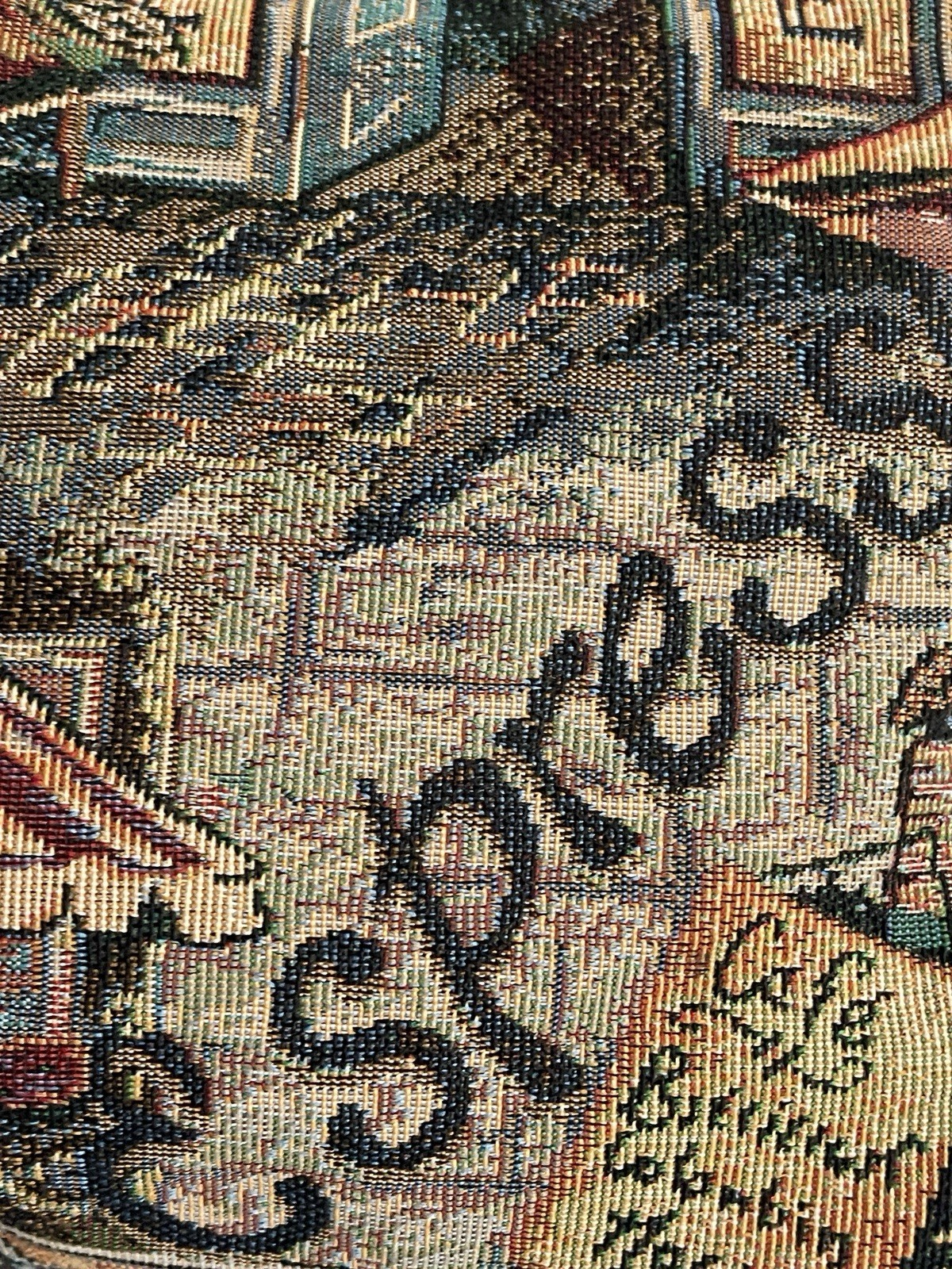Vintage Sas Needlepoint Tapestry Shoulder Bag Purse Cafe Scene Boho Western