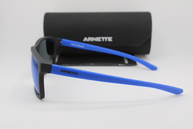 NEW ARNETTE AN 4323 287655 BLACK BLUE AUTHENTIC SUNGLASSES 59-17