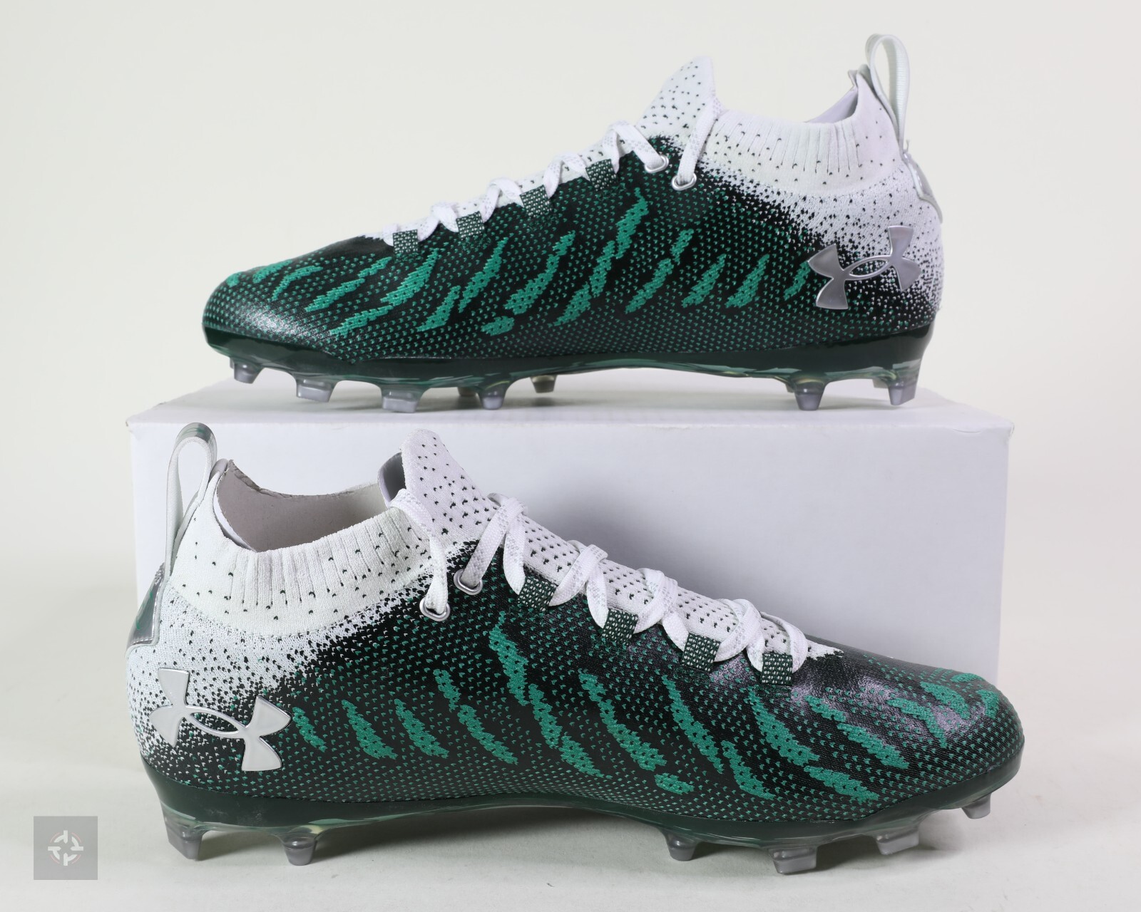 Under Armour Spotlight Lux MC Green Football Cleats Size 11.5-12.5 (3022654-300)