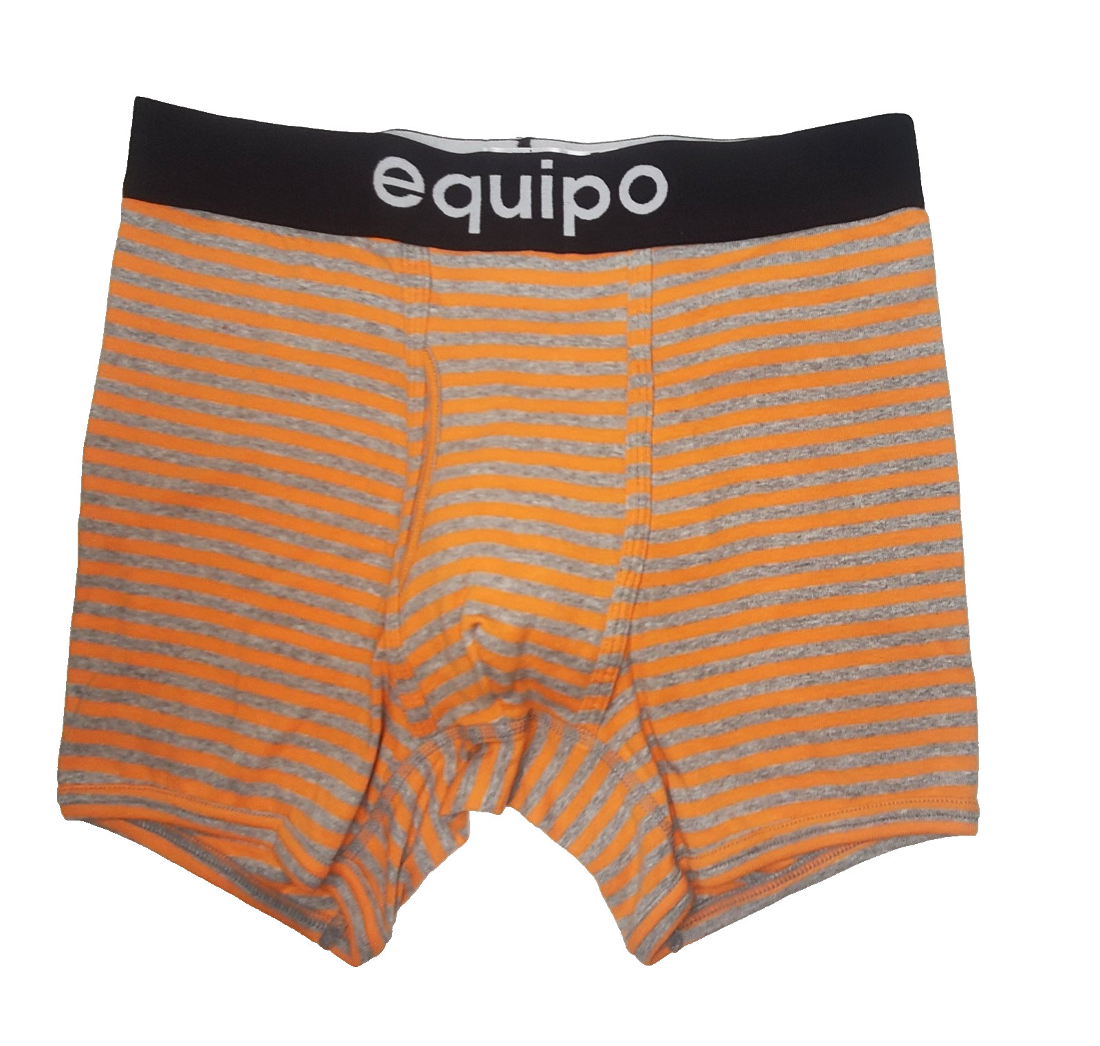 Equipo Boxer Briefs Orange & Gray Stripes Medium 100% Cotton NWOT