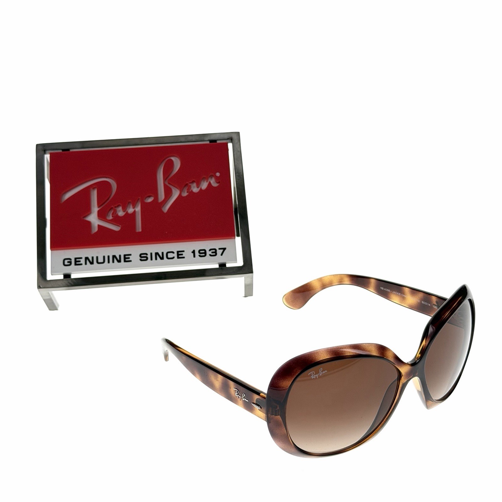 RAY-BAN JACKIE OHH II BUTTERFLY SUNGLASSES HAVANA BROWN GRADIENT RB4098 642/13
