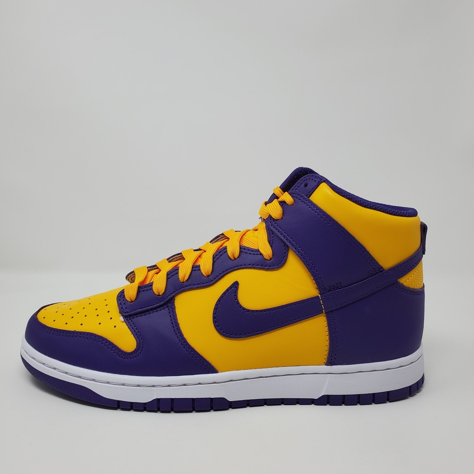 Nike Dunk High Retro Lakers DD1399-500 Yellow Purple Men’s Size 10