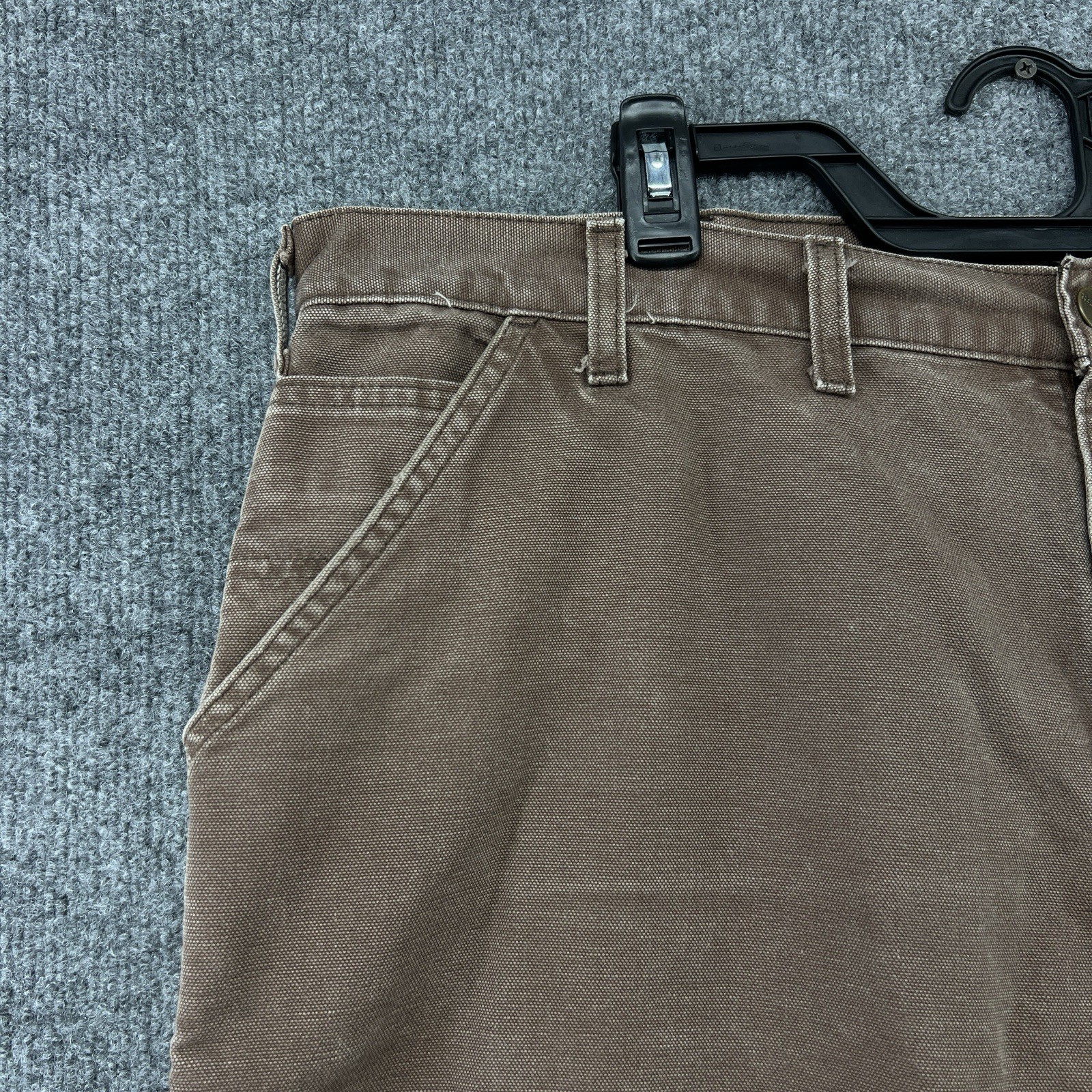 Vtg Carhartt B11-CHT Heavy Pants Mens 42×30 Brown Utility Workwear Carpenter