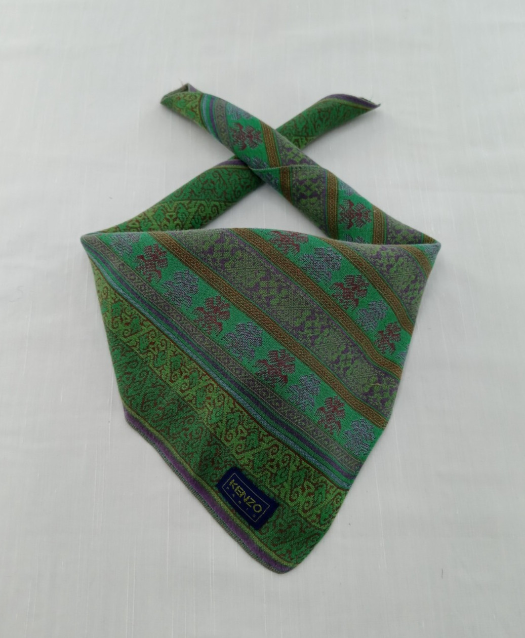 Vintage Kenzo Handkerchief Neckerchief Bandana Pocket Square Gift