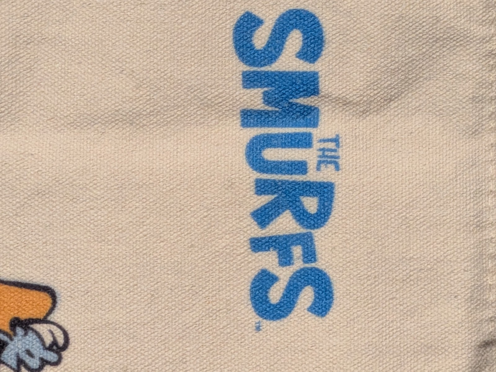 The Smurfs Canvas Tote Bag NWT Mushroom Village Graphic Grocery Shopping