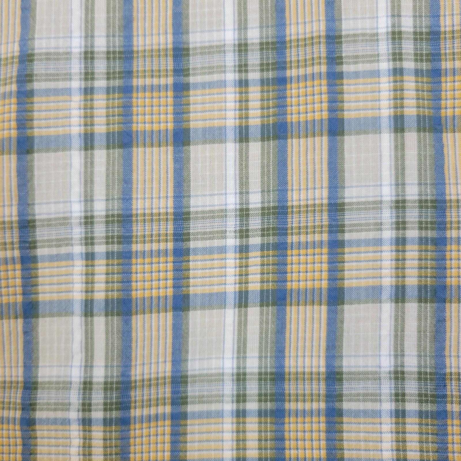 Royal Robbins Short-sleeve Blue, Yellow, Beige Plaid Button-up Shirt Mens LG