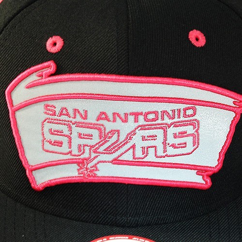New Era San Antonio Spurs Snapback Hat NBA Classic Hot Pink Reflective Logo Cap