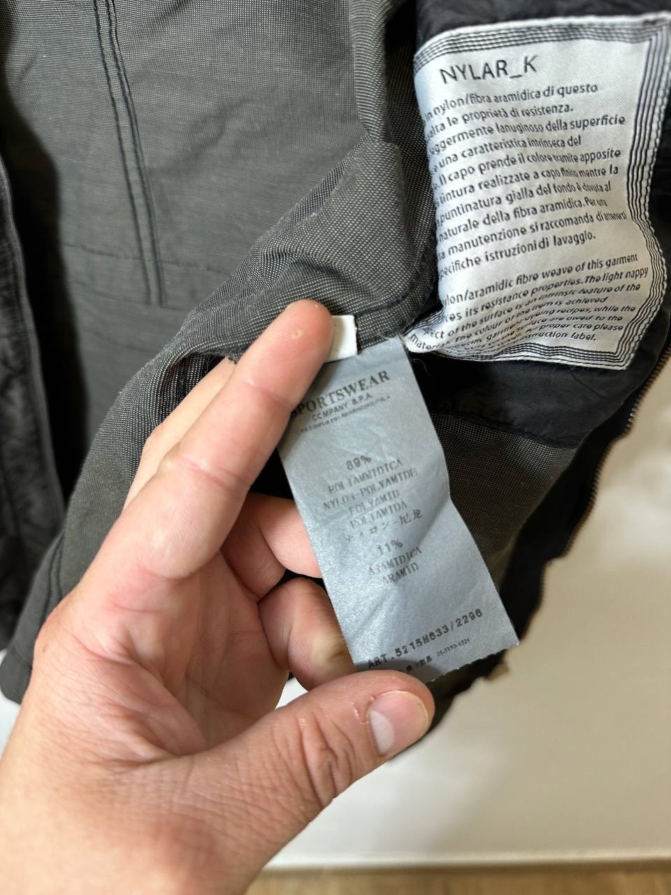 STONE ISLAND NYLAR K VINTAGE OLIVE JACKET SIZE L