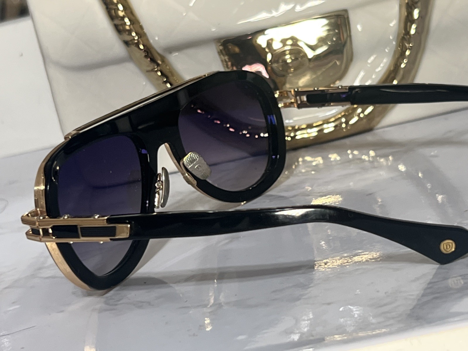 Authentic DITA LXN-EVO DTS403-A-01 Sunglasses in Matte Black and Gold with Gray
