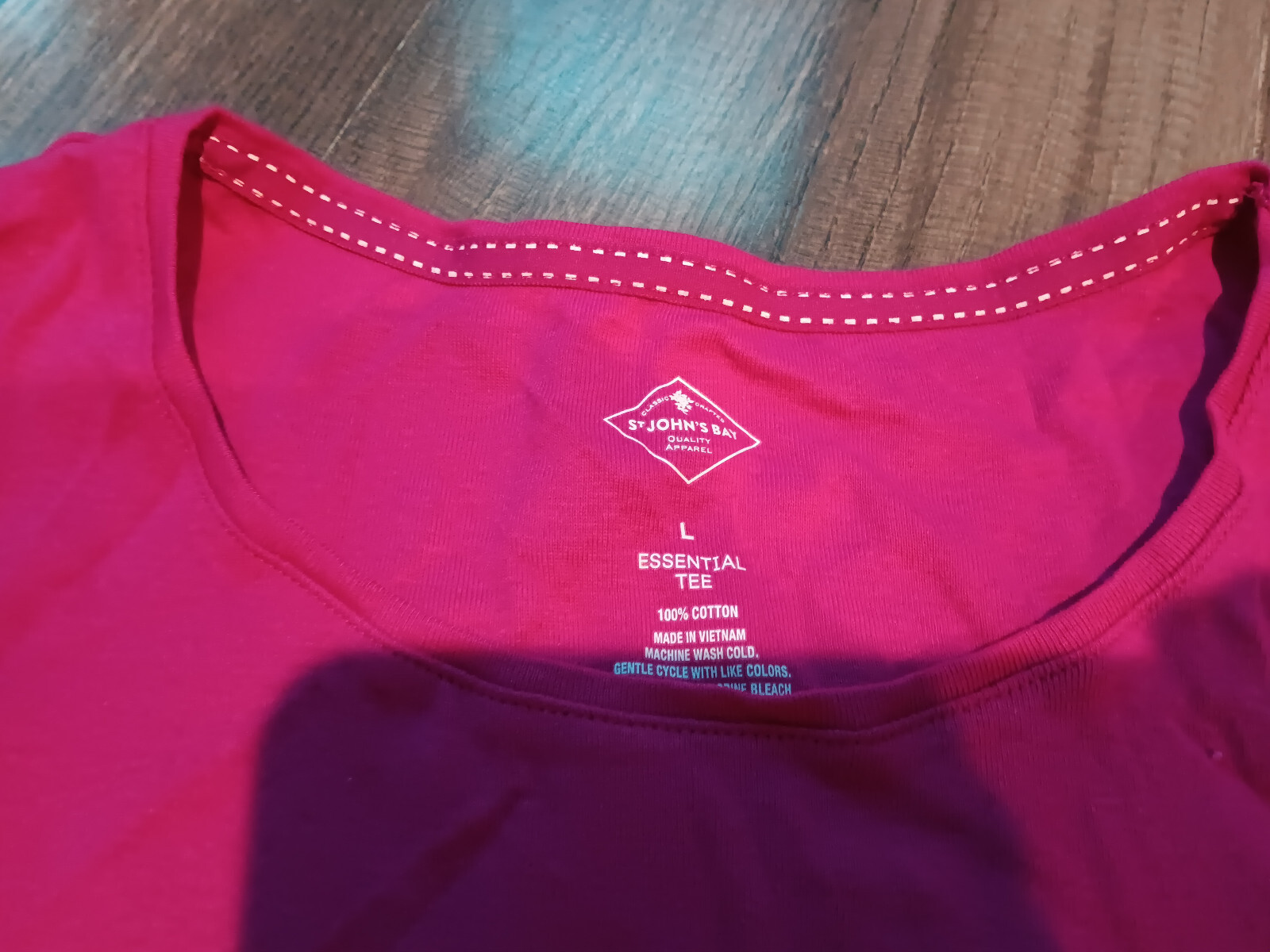 St John essential women L-size pink & yellow lot of 3 short sleeve t shirts NWT