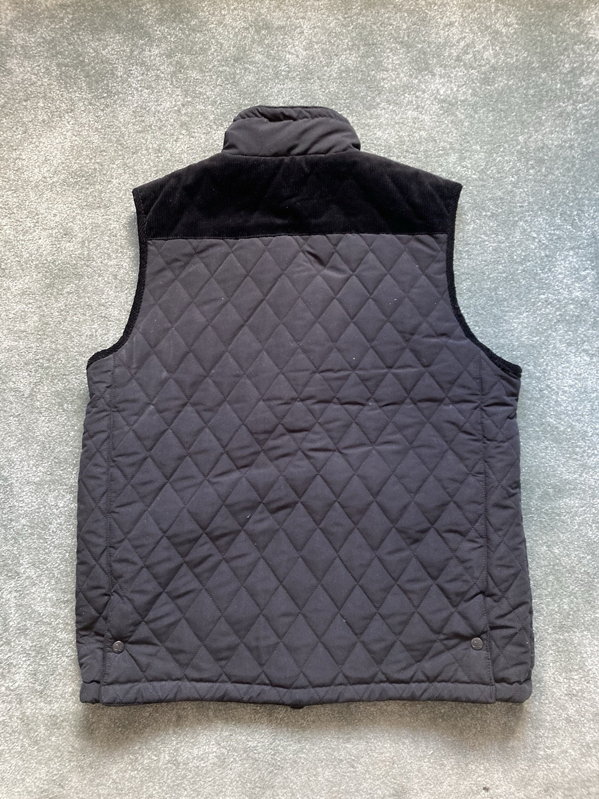 Country Estate Mens Large Size Black Full Zip Puffer Bodywarmer with Logos NEW