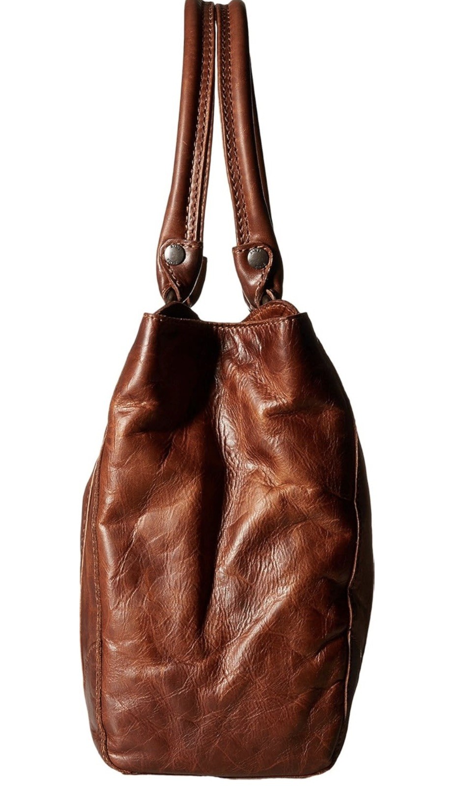 Frye Melissa Tote Bag Cognac Antique Pull Up Brown NEW SEALED , NWT 398.00