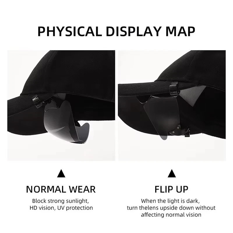 Clip On Fishing Sunglasses Cap Visor Sun Shade Outdoor Travel