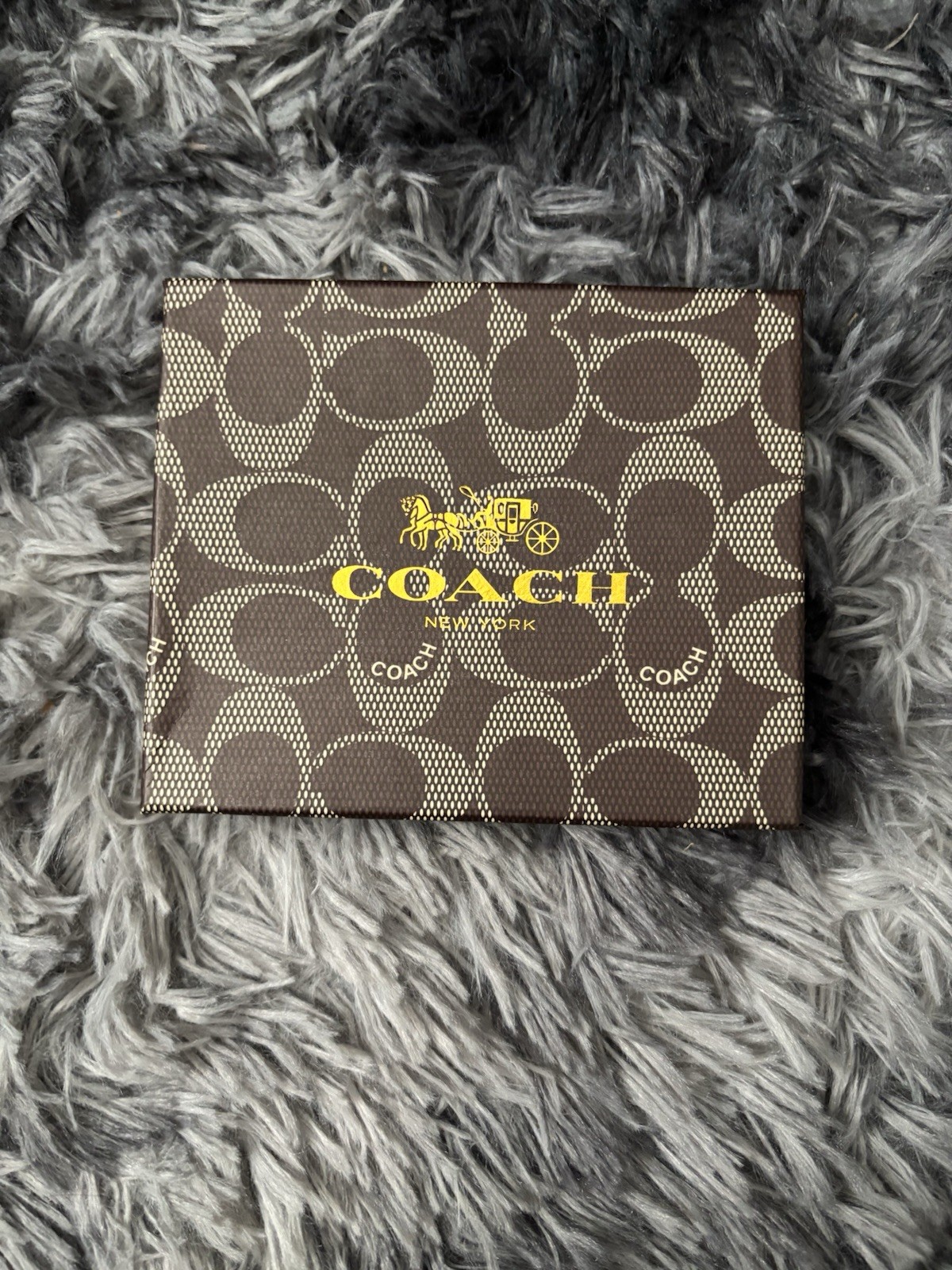 Coach Men’s Logo Bifold Wallet w/ Money Clip & ID Photo Window Black