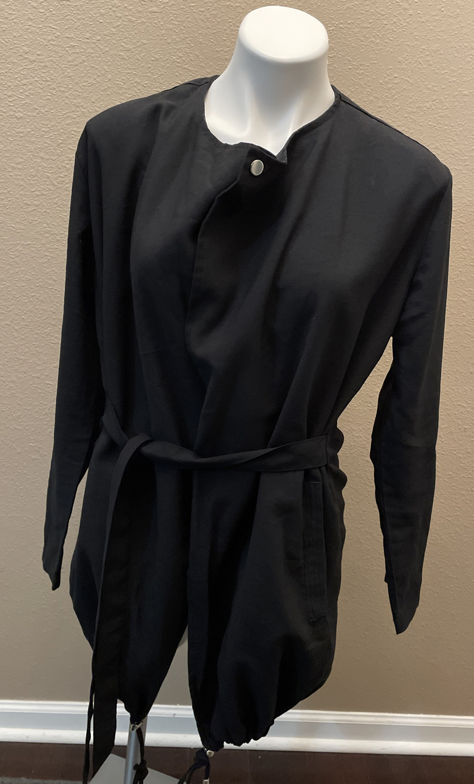 NWT ReVamped Open Jacket Shrug Tie Belt and Drawstring Bottom. Slash Pockets XS