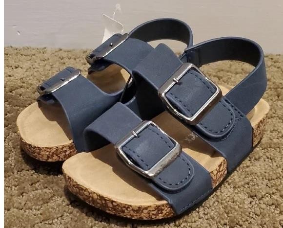 Toddler Boys Girls Falls Creek Birk Style Navy Sandals Size 5 6 7 8 Straps NWT
