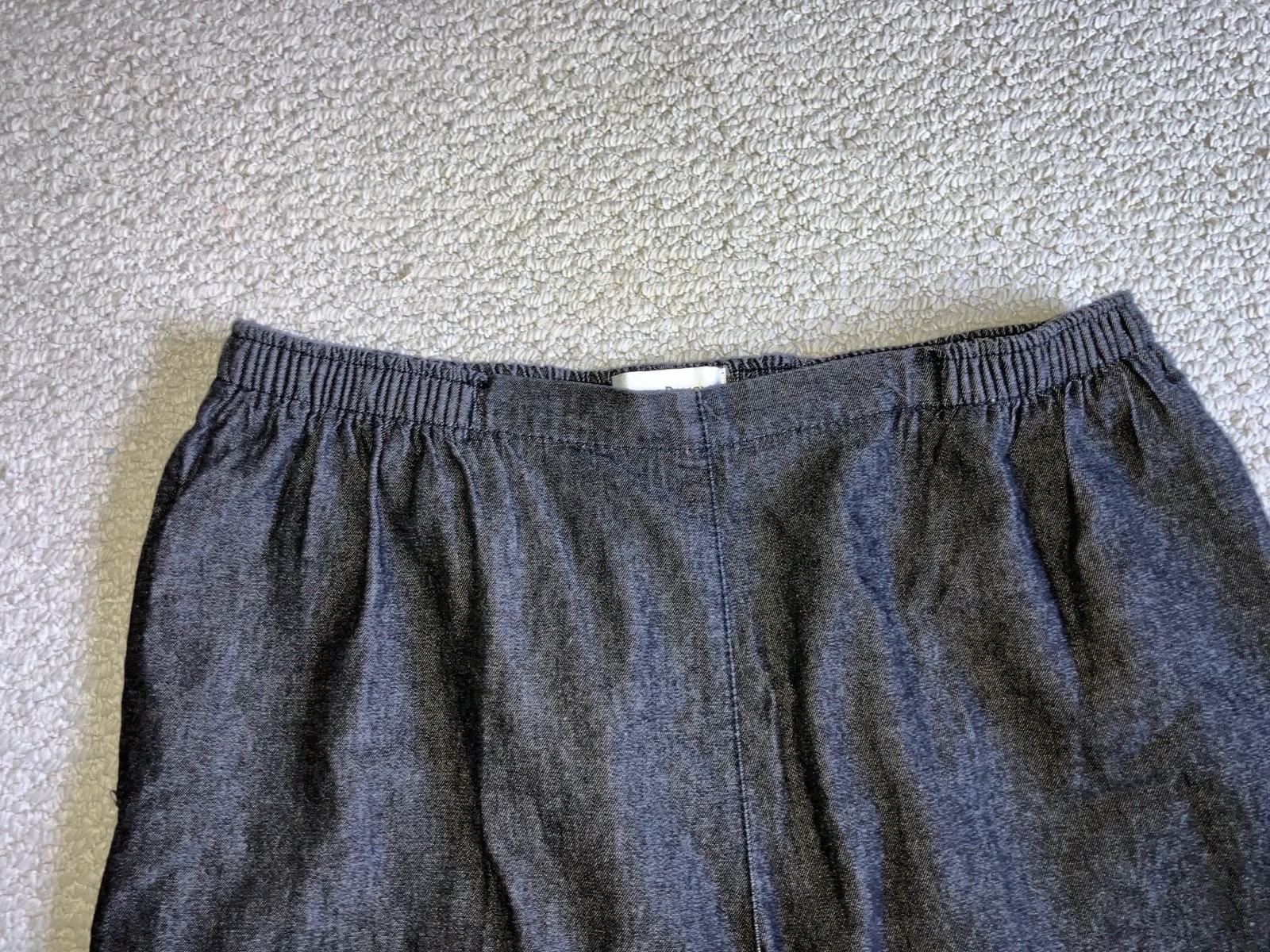 Draper’s & Damon’s Lightweight Black 100% Cotton Denim Pull-On Pants, Size M