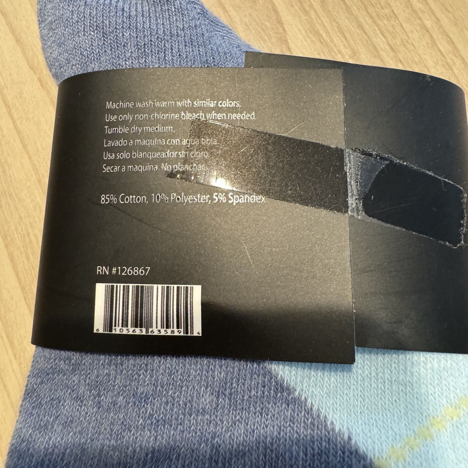 NWT FineFit Blue Black Argyle Knit Crew Socks Mens 10-13