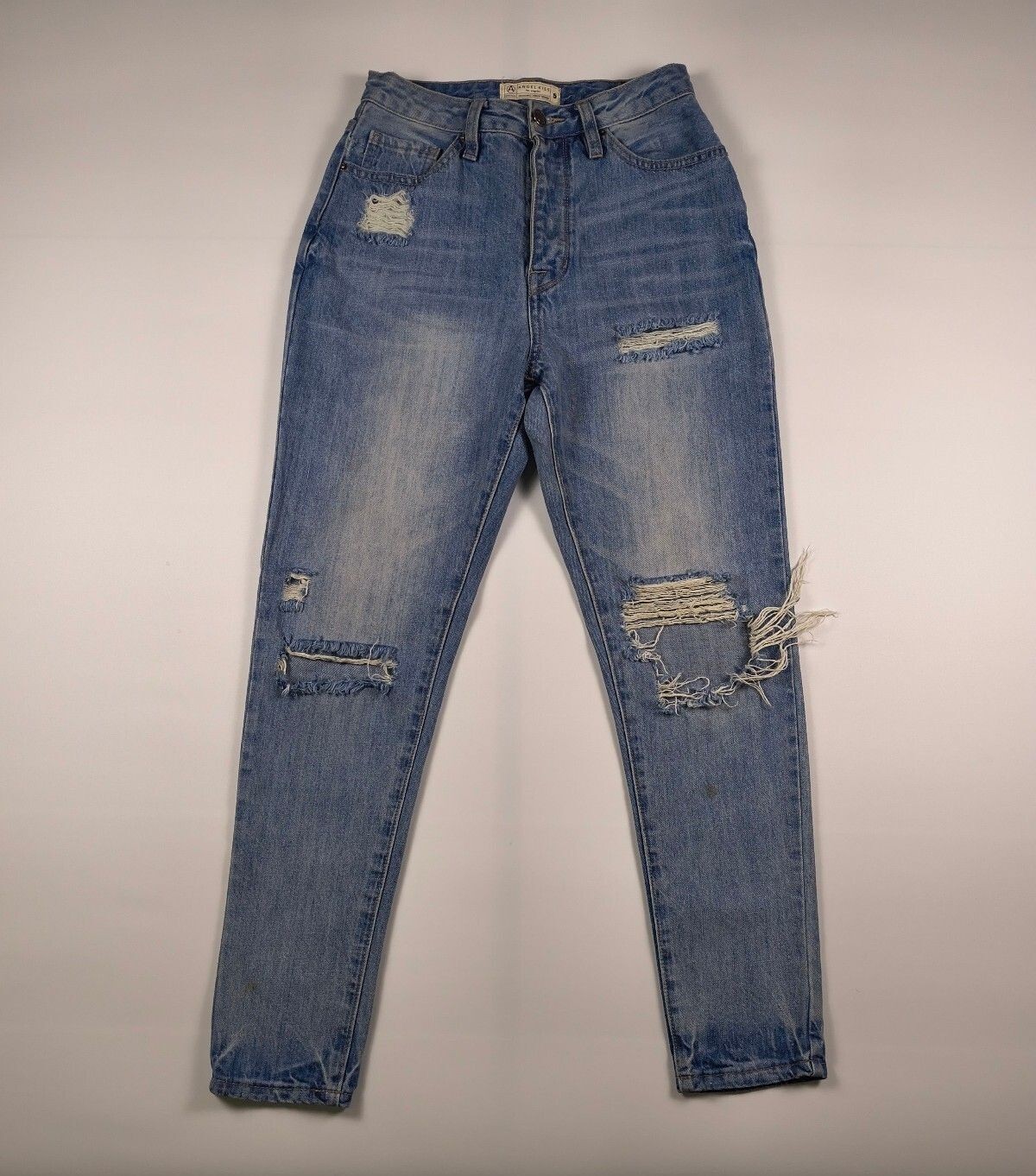 Angel Kiss High-Rise Distressed Mom Jeans Size 5
