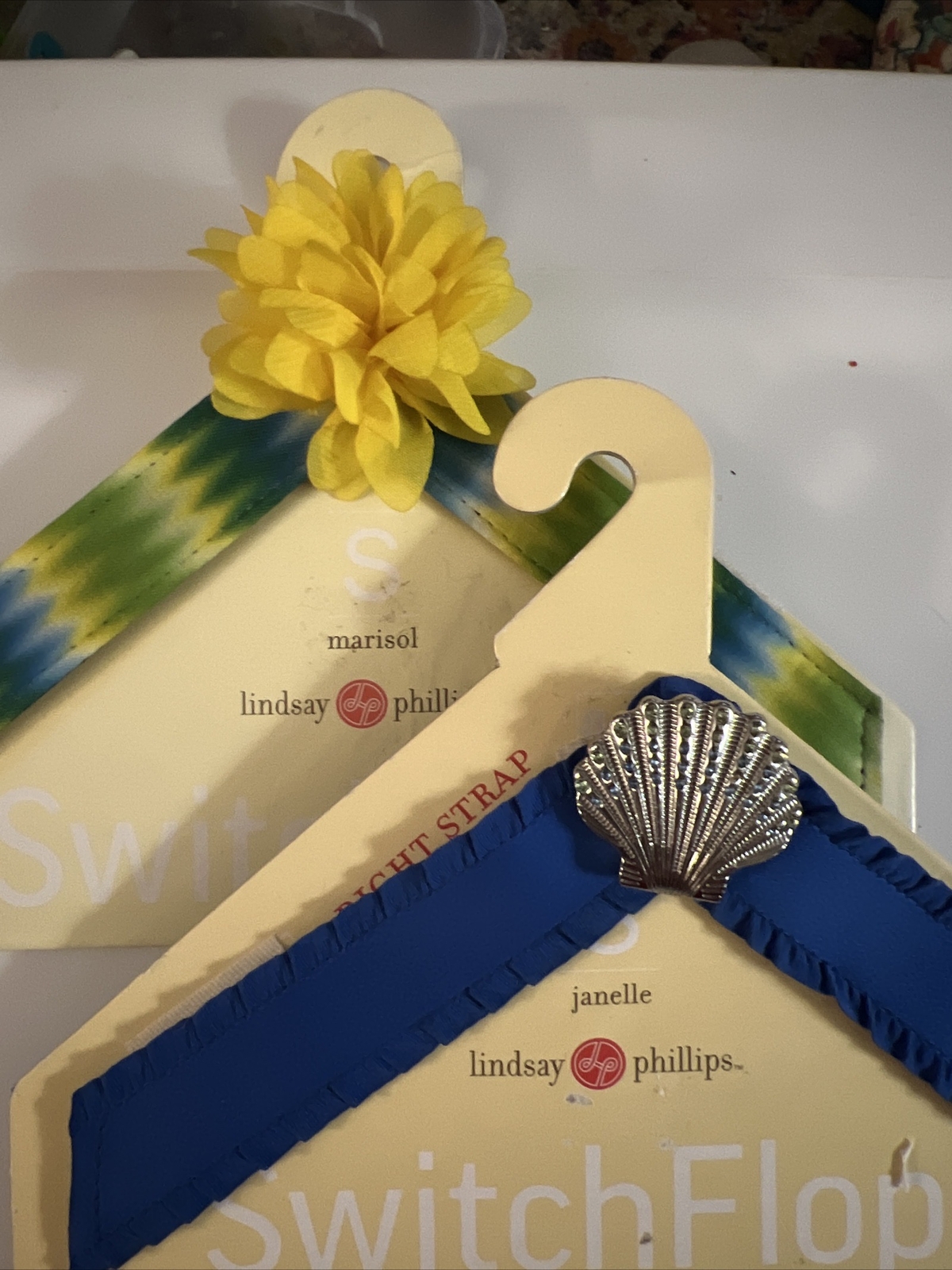 🌺 Lindsay Phillips “U-Pick” Switch-flops Flip Flops Sandal Changeable Straps Sm