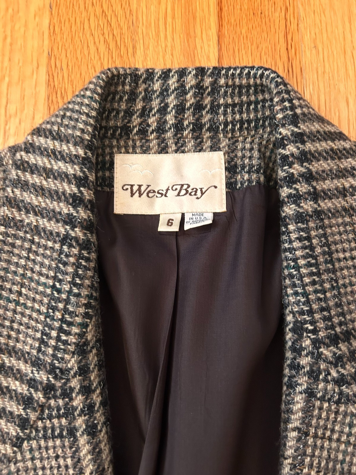 Vintage 1980s Womens West Bay Blazer