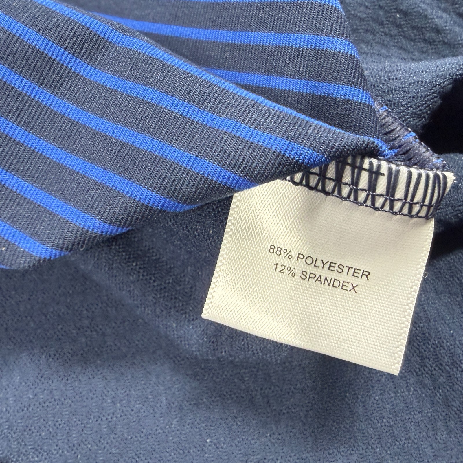 Peter Millar Sweater Men’s 2XL Crown Soft Stripe Print 1/4 Zip Blue