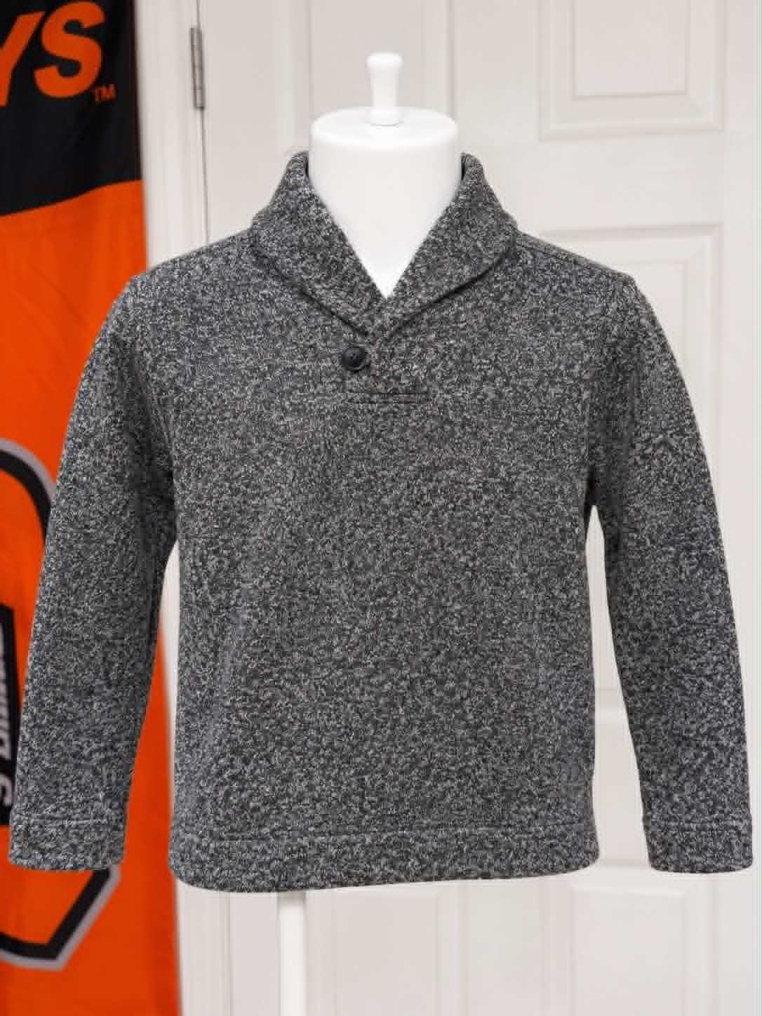 Old Navy Boys’ Gray Collar Pullover Sweater Size Small 6/7