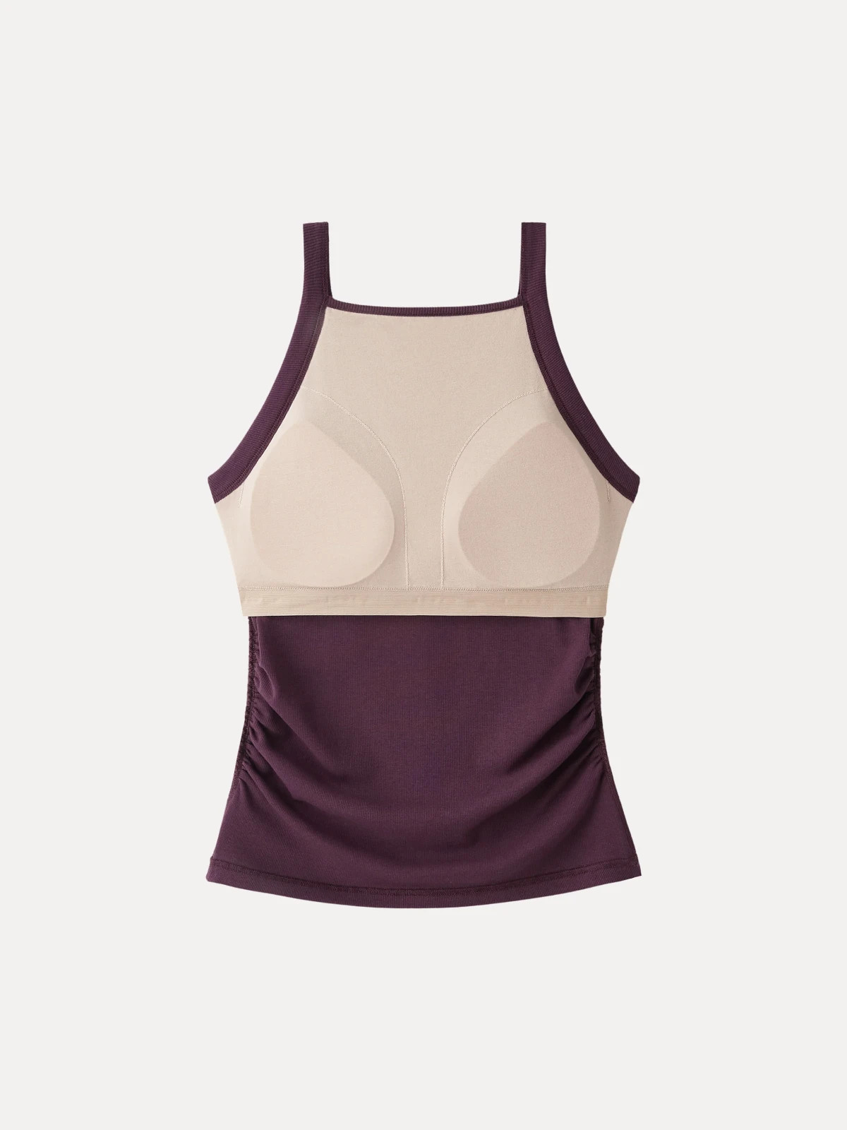 OGL Plantive Chic Square Neck Ruched Rib Bra Tank – Davy