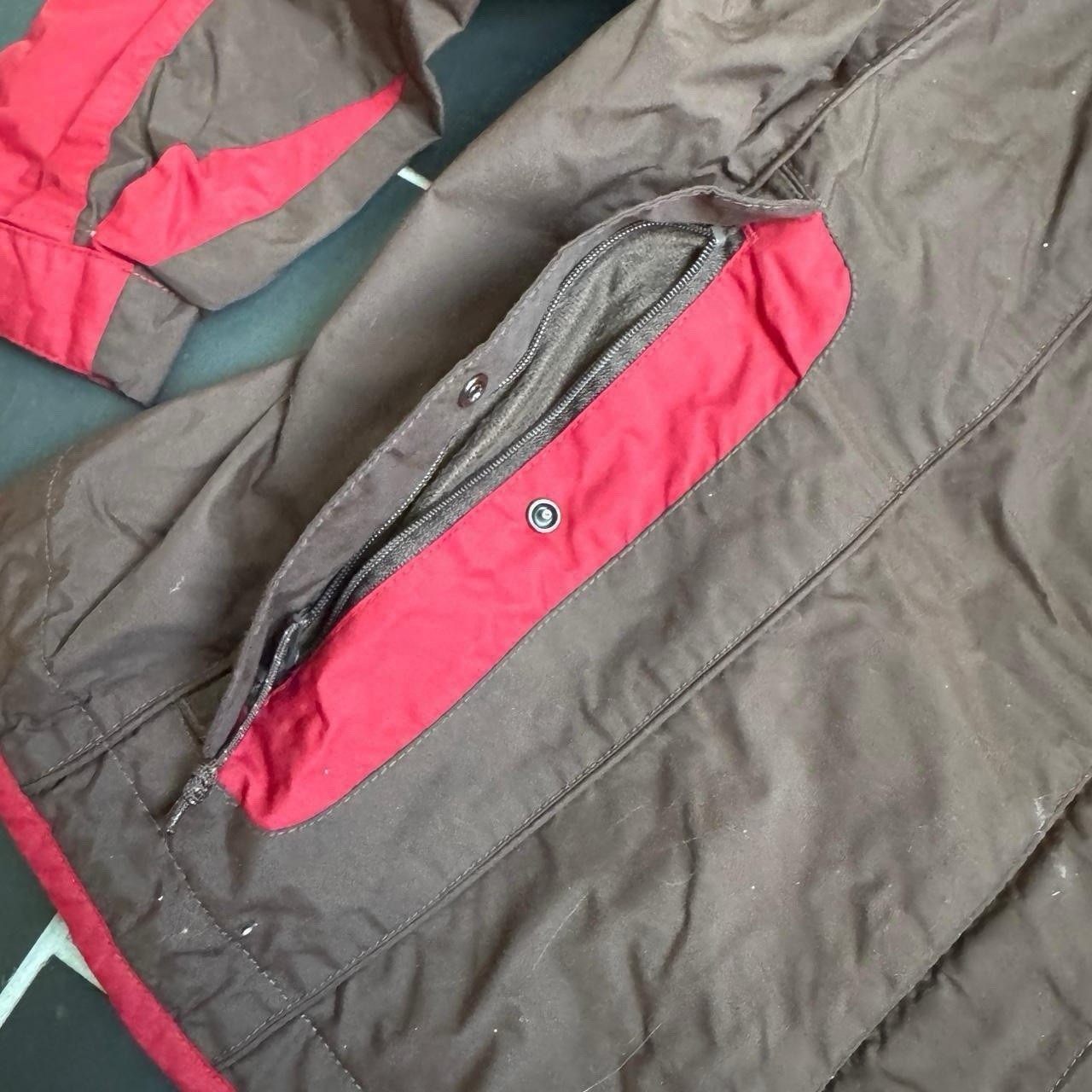 Columbia Interchange Waterproof Colorblock Jacket Red/Brown Women M