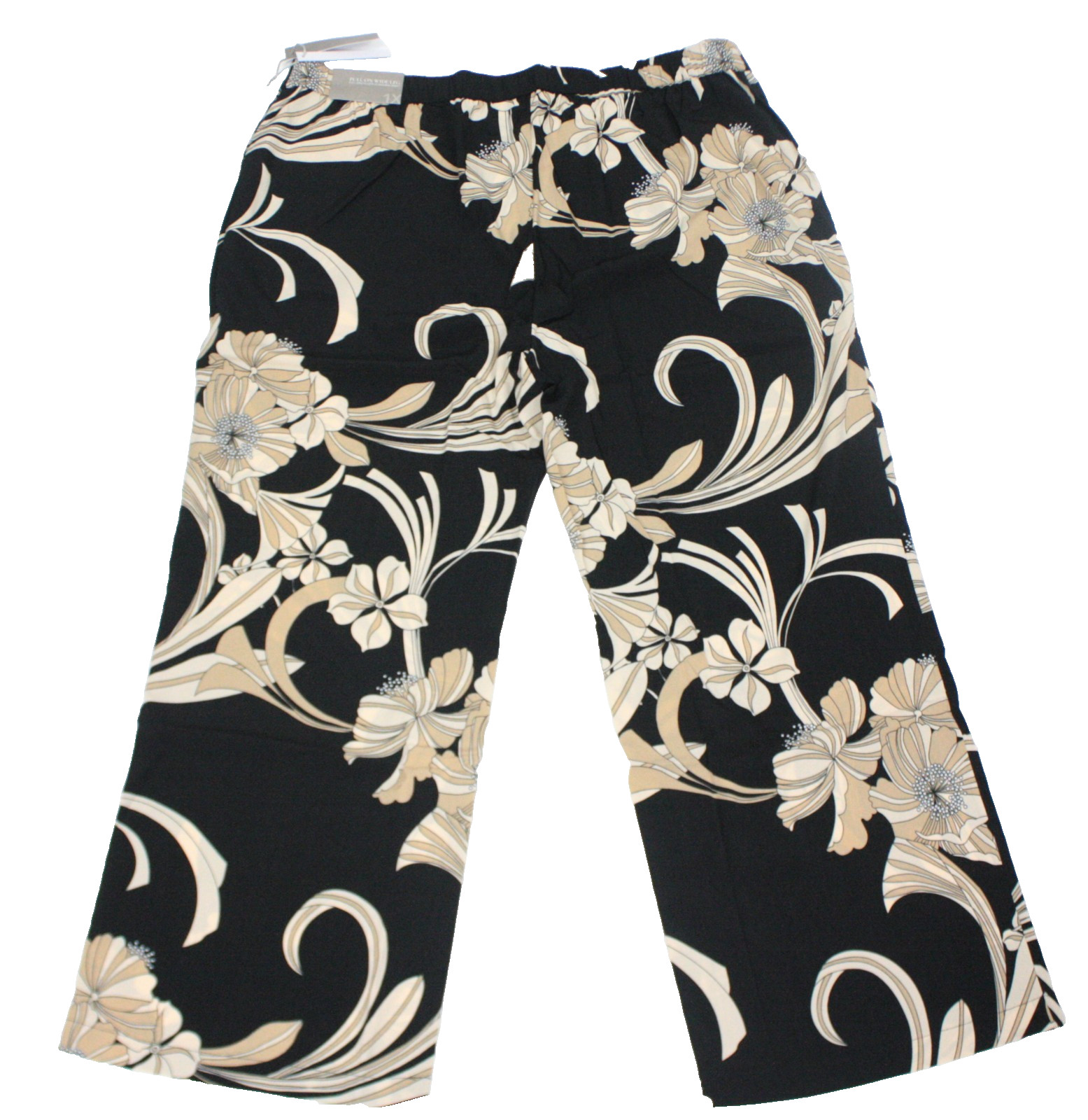 Soft Surroundings Women’s Yara Wide Leg Pants Golden Botanicals [Size 1X]