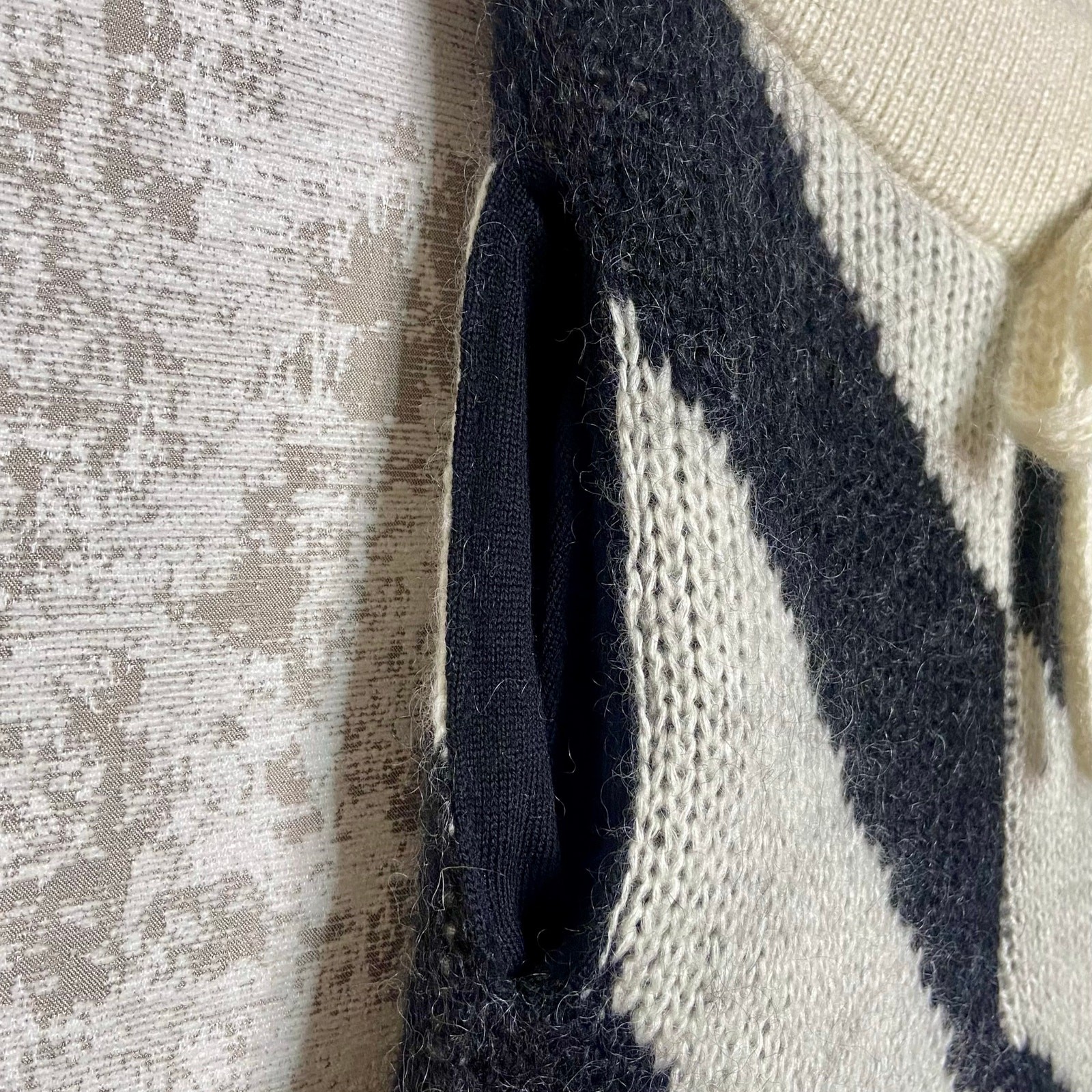 Tanner Fletcher AW23 Knit Wide Leg Striped Trousers in Black & Cream