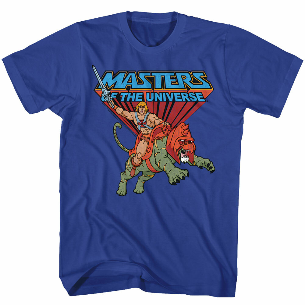 Masters Of The Universe 80’s Cartoon He-Man Riding Battle Cat Men’s T Shirt