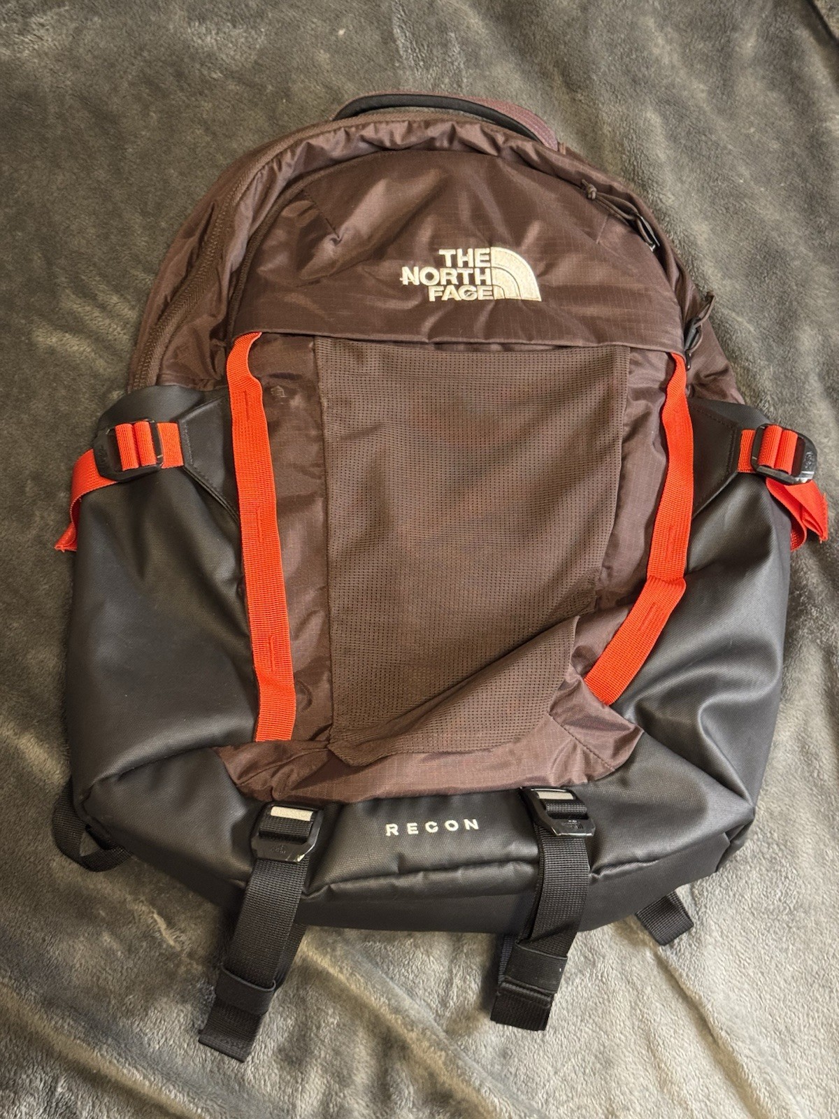 The North Face Recon Backpack Brown Orange Travel Hiking