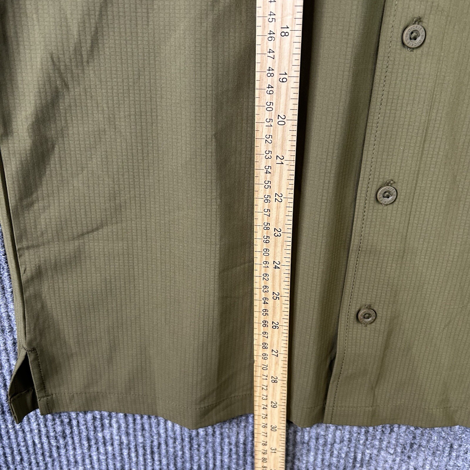 Dickies Button Shirt Mens Medium Temp IQ Green Performance Work